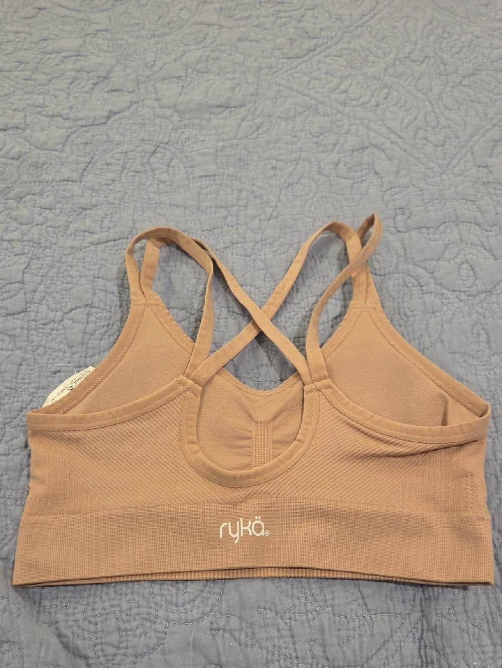 Ryka Nude Seamless Ribbed Strappy Bralette Size S, New With Tag! - Picture 3 of 6